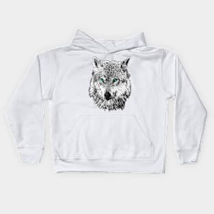 Wolf face Kids Hoodie